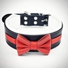 Picture of Bestia Bowtie Collar Black & Red